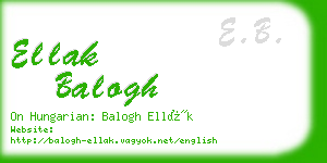 ellak balogh business card